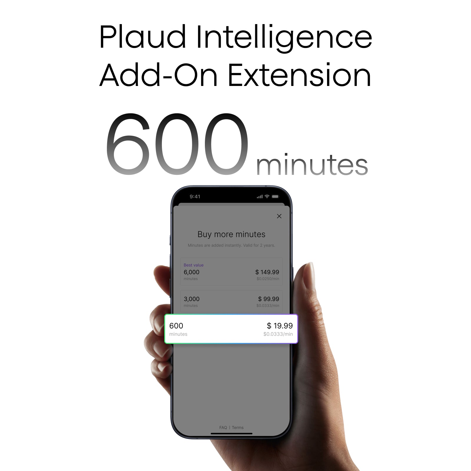 ส่วนเสริม Plaud Intelligence (600 นาที) 